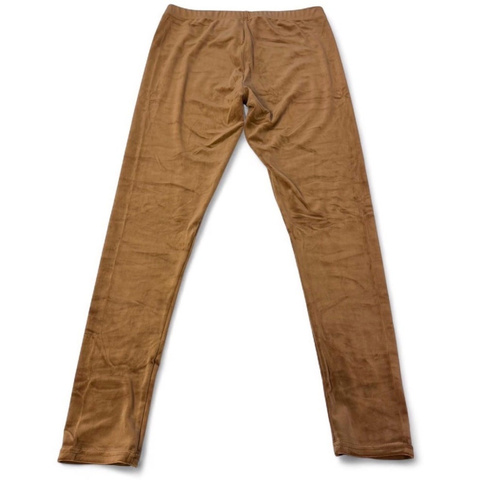 New Mix Velour Leggings Lot Of 2 Women’s 2X/3X Brown Tan Cozy Soft Comfy Relax - Picture 10 of 13